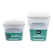 Kit 2 Potes Herméticos 3000 ml Fechamento com Mola MEK