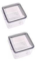Kit 2 Potes Herméticos 480ml Porta Mantimentos Organização