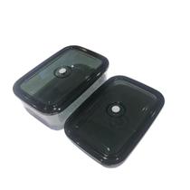 Kit 2 Potes Herméticos Com Botão De Sucção Pote Transparente