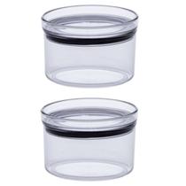 Kit 2 Potes Herméticos Lumini Empalhável Redondo 480ML 1164 Paramount