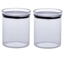 Kit 2 Potes Herméticos Lumini Redondo Com Tampa 1,000 ML 1165 Paramount