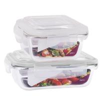 Kit 2 Potes Herméticos Marmita Vidro Papinha 640ml e 320ml - U4home