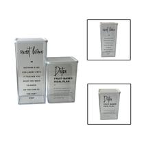 Kit 2 Potes Herméticos Organizadores Alimentos 810 E 1230Ml