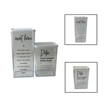 Kit 2 Potes Herméticos Organizadores Alimentos 810ml e 1230ml