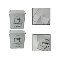 Kit 2 Potes Herméticos Organizadores Alimentos Sabão 615ml Kit 2 Potes Herméticos Organizadores Alimentos Sabão 615ml