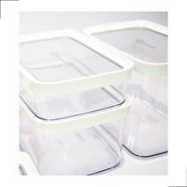 Kit 2 Potes Herméticos para Arroz Porta Alimentos Cozinha 4L