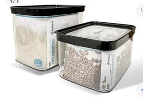 Kit 2 Potes Herméticos Porta Mantimentos Arroz Feijão
