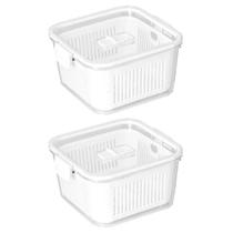 Kit 2 Potes Herméticos Slim Multiuso 1.360 ML Branco Kit 2 Potes Herméticos Slim Multiuso 1.360 ML Branco