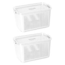 Kit 2 Potes Herméticos Slim Multiuso 4.470 ML Branco Kit 2 Potes Herméticos Slim Multiuso 4.470 ML Branco