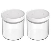 Kit 2 Potes Herméticos Vidro 700ml Tampa Pressão 3KAM Kit 2 Potes Herméticos Vidro 700ml Tampa Pressão 3KAM