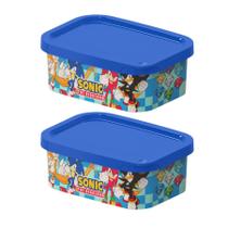 Kit 2 Potes Infantil Lancheira Escolar Marmita Bebê Refeição