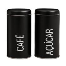 Kit 2 Potes Latas Para Café e Açucar Com e Sem Alça Escolha Seu Modelo