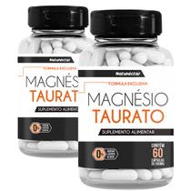 Kit 2 Potes Magnésio Taurato Suplemento Alimentar Natural 100% Puro 120 Cápsulas Natunéctar