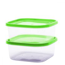 Kit 2 Potes Marmitas Plástico Vasilha Porta Frios Utensílios Cozinha Organizador Alimentos Multiuso 1,05L