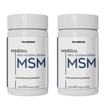 Kit 2 Potes MSM Metilsulfonilmetano Em Pó Natunéctar 500mg 60 Cápsulas Sem Sabor Kit 2 Potes MSM Metilsulfonilmetano Em Pó Natunéctar 500mg 60 Cápsulas Sem Sabor