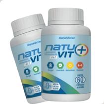 Kit 2 Potes Natuvit+ Suplemento Alimentar Original Natunectar Vitamina A B6 B12 C D E K Natural 100% 120 Capsulas Kit 2 Potes Natuvit+ Suplemento Alimentar Original Natunectar Vitamina A B6 B12 C D E K Natural 100% 120 Capsulas