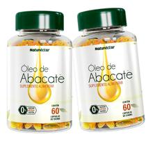 Kit 2 Potes Óleo De Abacate Suplemento Alimentar Natural 120 Capsulas Original 100% Puro Nutritivo Extra Virgem Vegetal