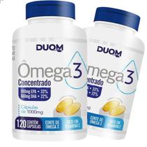Kit 2 Potes Ômega 3 Concentrado 120g 240 Capsulas - Duom