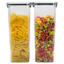 Kit 2 Potes Organizadores 2,2 Lts Alimentos Tampa Hermético