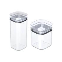 Kit 2 Potes Organizadores Herméticos com Tampa UZ Utilidades 150ml 350ml Transparente Kit 2 Potes Organizadores Herméticos com Tampa UZ Utilidades 150ml 350ml Transparente
