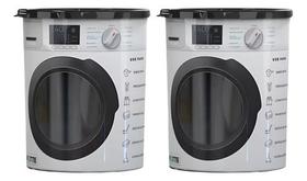 Kit 2 Potes Organizadores Redondo Alto 2,1l Lavanderia Potte