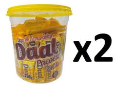 Kit 2 Potes Paçoca Rolha Daal c/ 50 unidades 750gr