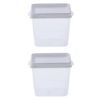 Kit 2 Potes Para Alimentos Quadrado 11x10x8,9 Cm 610ML