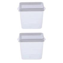 Kit 2 Potes Para Alimentos Quadrado 11x10x8,9 Cm 610ML