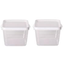 Kit 2 Potes Para Alimentos Quadrado 17x15x12 Cm 1.910 ML