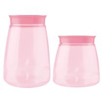Kit 2 Potes Para Mantimentos Pote Organizador Cozinha 2,2lts E 1,6lt Multiuso Premium
