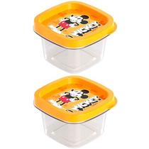 Kit 2 Potes para Temperos do Mickey 200ml com Tampa Plasútil Kit 2 Potes para Temperos do Mickey 200ml com Tampa Plasútil
