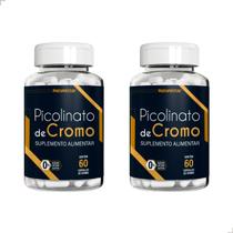 Kit 2 Potes Picolinato de Cromo Suplemento 100 Natural Original Natunectar 120 Capsulas Comprimido