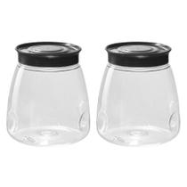 Kit 2 Potes Plástico Tampa De Rosca 1,6lt Bolachas Biscoito Cores Kit 2 Potes Plástico Tampa De Rosca 1,6lt Bolachas Biscoito Cores