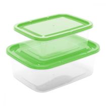 Kit 2 Potes Plásticos com Tampa Utensílios de Cozinha Marmitas Vasilhas Tapuer Kit Porta Mantimentos Herméticos 0,8-1,5L