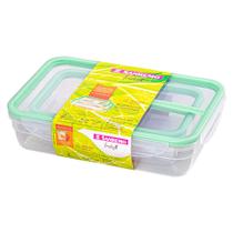 Kit 2 Potes Plásticos com Travas Hermético Verde Sanremo Kit 2 Potes Plásticos com Travas Hermético Verde Sanremo