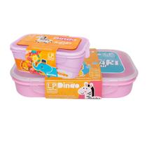 Kit 2 Potes Plásticos Herméticos C/ Tampa e Trava 500/1100ML Kit 2 Potes Plásticos Herméticos C/ Tampa e Trava 500/1100ML