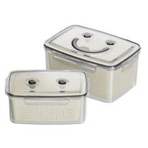 Kit 2 Potes Porta Alimentos Escorredor 800ml E 1500ml Kit 2 Potes Porta Alimentos Escorredor 800ml E 1500ml