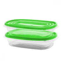 Kit 2 Potes Porta Frios 950ml Marmitas Vasilhas Porta Mantimentos Organizador de Alimentos Utensílios de Cozinha