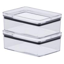kit 2 Potes Porta Frios herméticos 770ml Empilháveis