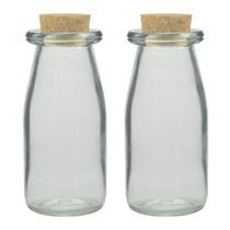 Kit 2 Potes Porta Mantimento De Vidro Com Rolha 200Ml Kit 2 Potes Porta Mantimento De Vidro Com Rolha 200Ml