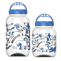 Kit 2 Potes Porta Ração Petiscos Cachorro 3,6l 1,4LT Container com Alça - Kit 2 Potes Porta Ração Petiscos Cachorro 3,6l 1,4LT Container com Alça -