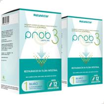 Kit 2 Potes Probi3 Suplemento Alimentar Natural Probiótico Lactobacillus Vitamínico Pura 24 Capsulas Kit 2 Potes Probi3 Suplemento Alimentar Natural Probiótico Lactobacillus Vitamínico Pura 24 Capsulas