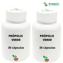 kit 2 potes: Própolis Verde - 30 cápsulas - 500 mg