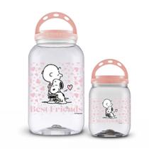Kit 2 Potes Ração 3,6L Petisco 1,7L Snoopy Best Friends