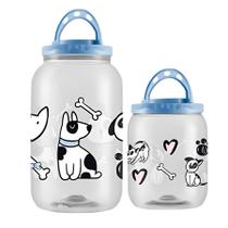 Kit 2 Potes Ração Para Pet Cachorros Gatos 3,6lt 1,7lt