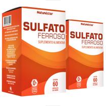 Kit 2 Potes Sulfato Ferroso Suplemento Alimentar Natural Vitamina Ferro Original Natunectar Total 120 Capsulas
