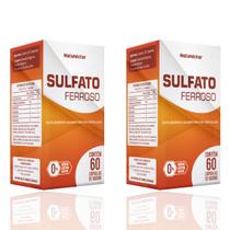 Kit 2 Potes Sulfato Ferroso Suplemento Alimentar Natural Vitamina Ferro Original Natunectar Total 120 Capsulas