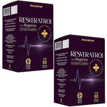Kit 2 Potes Trans Resveratrol Magnésio 120 Capsulas Suplemento Alimentar Natural Vitaminas Original