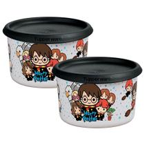 Kit 2 Potes Tupperware Mini Instantânea Mágica Harry Potter Colorido 575ml