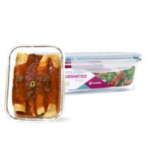 Kit 2 Potes Vidro 1040ml Marmita Hermetico Kit 2 Potes Vidro 1040ml Marmita Hermetico